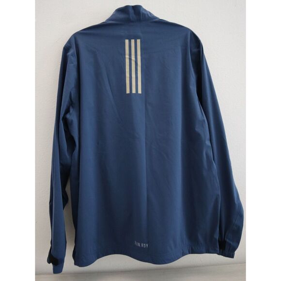 Adidas HN4129 Men's Sz XL Crew Navy Blue RAIN.RDY 1/2 Zip Golf Rain Jacket - Picture 2 of 10